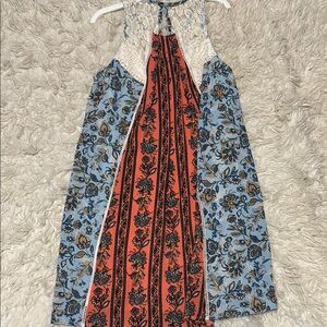 Xhilaration Orange Pleated Mini Dress